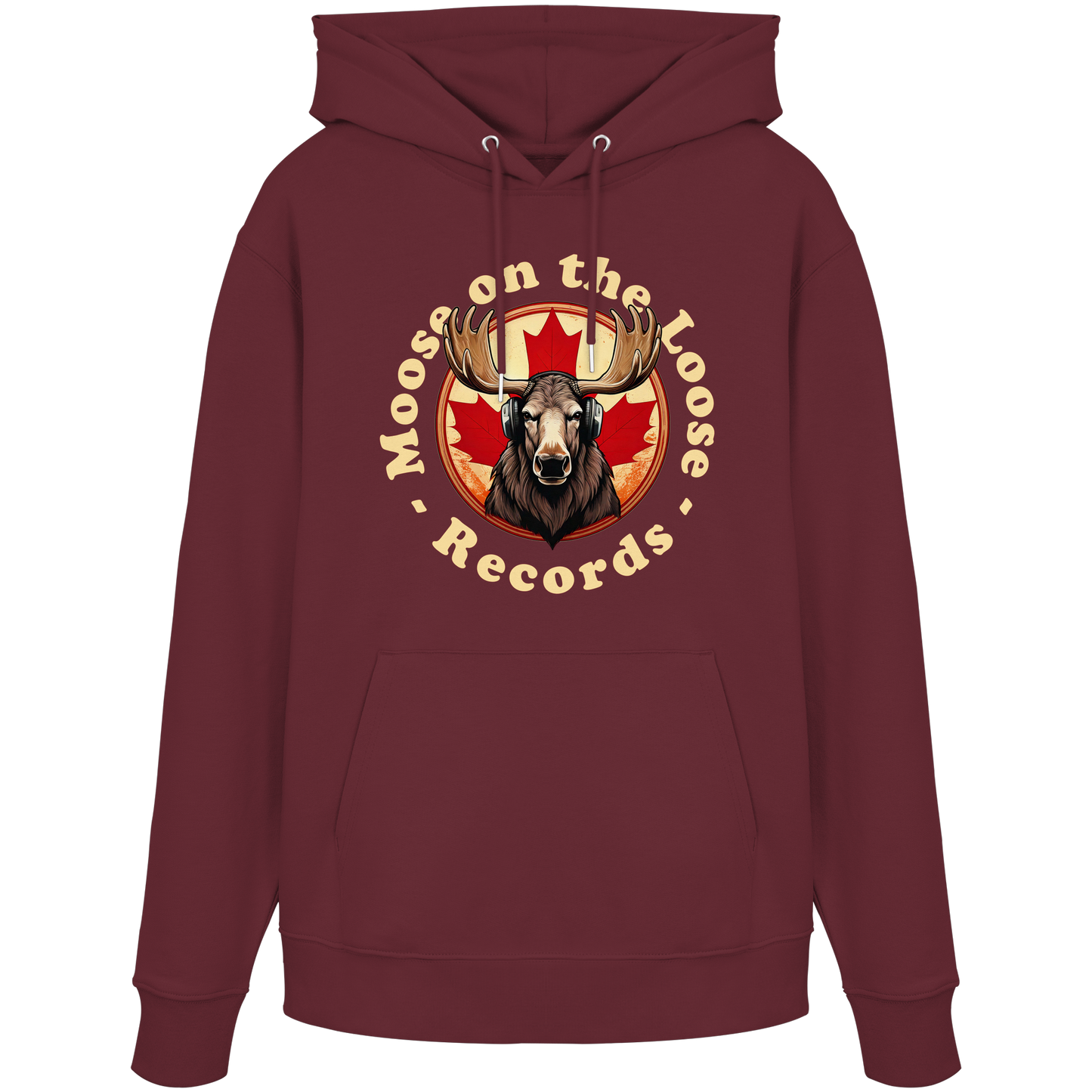 “Moose on the Loose Records” Unisex Hoodie – The Beat of Canada in Cozy Comfort