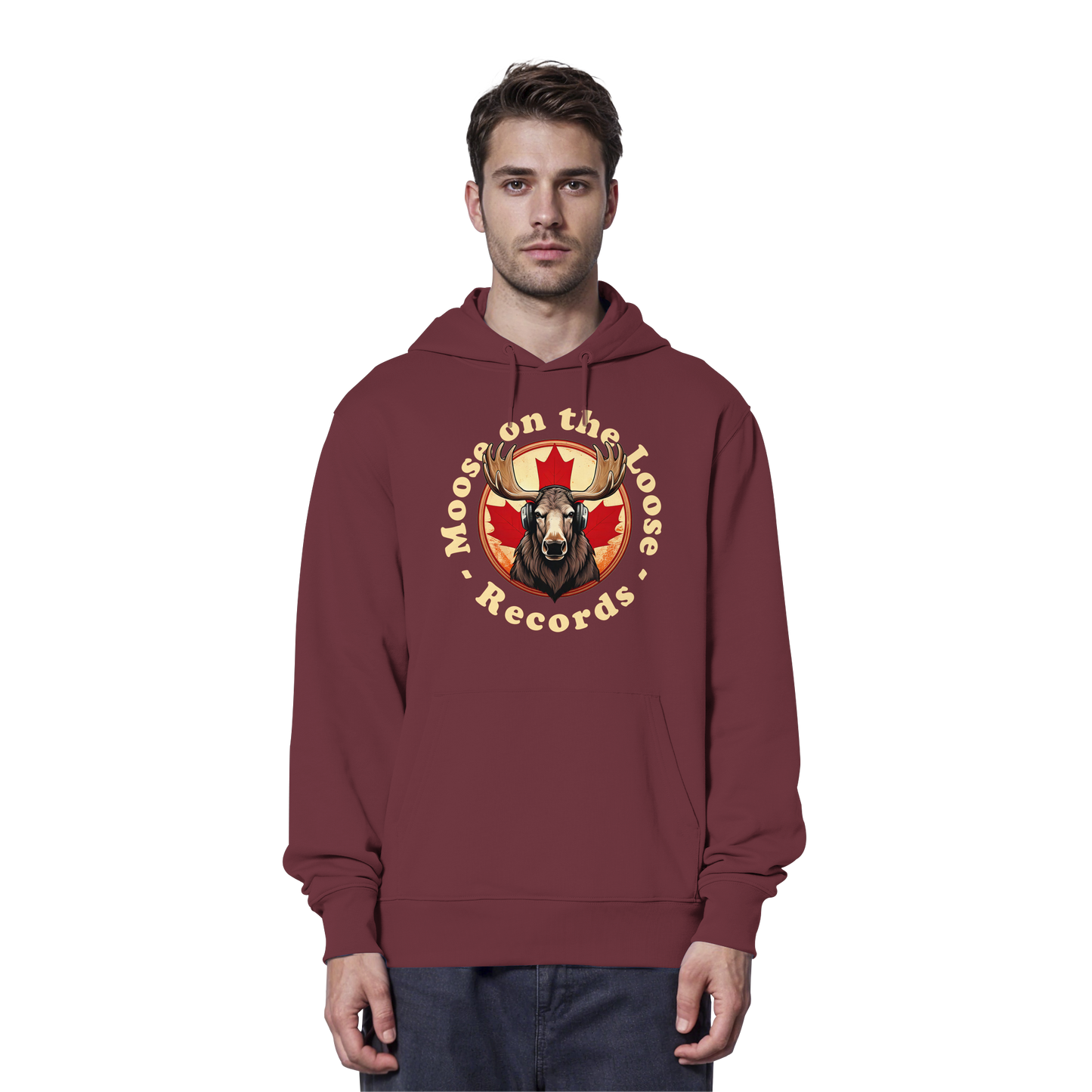 “Moose on the Loose Records” Unisex Hoodie – The Beat of Canada in Cozy Comfort