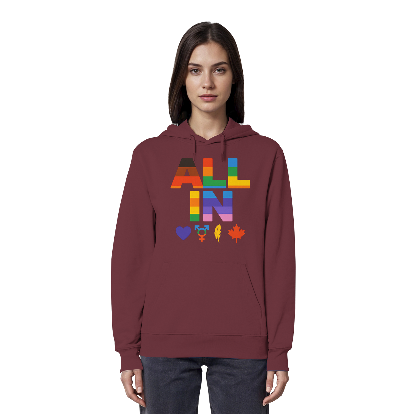 ALL IN Heart. Voice. Pride. - Warm & Cozy Pride Hoodie