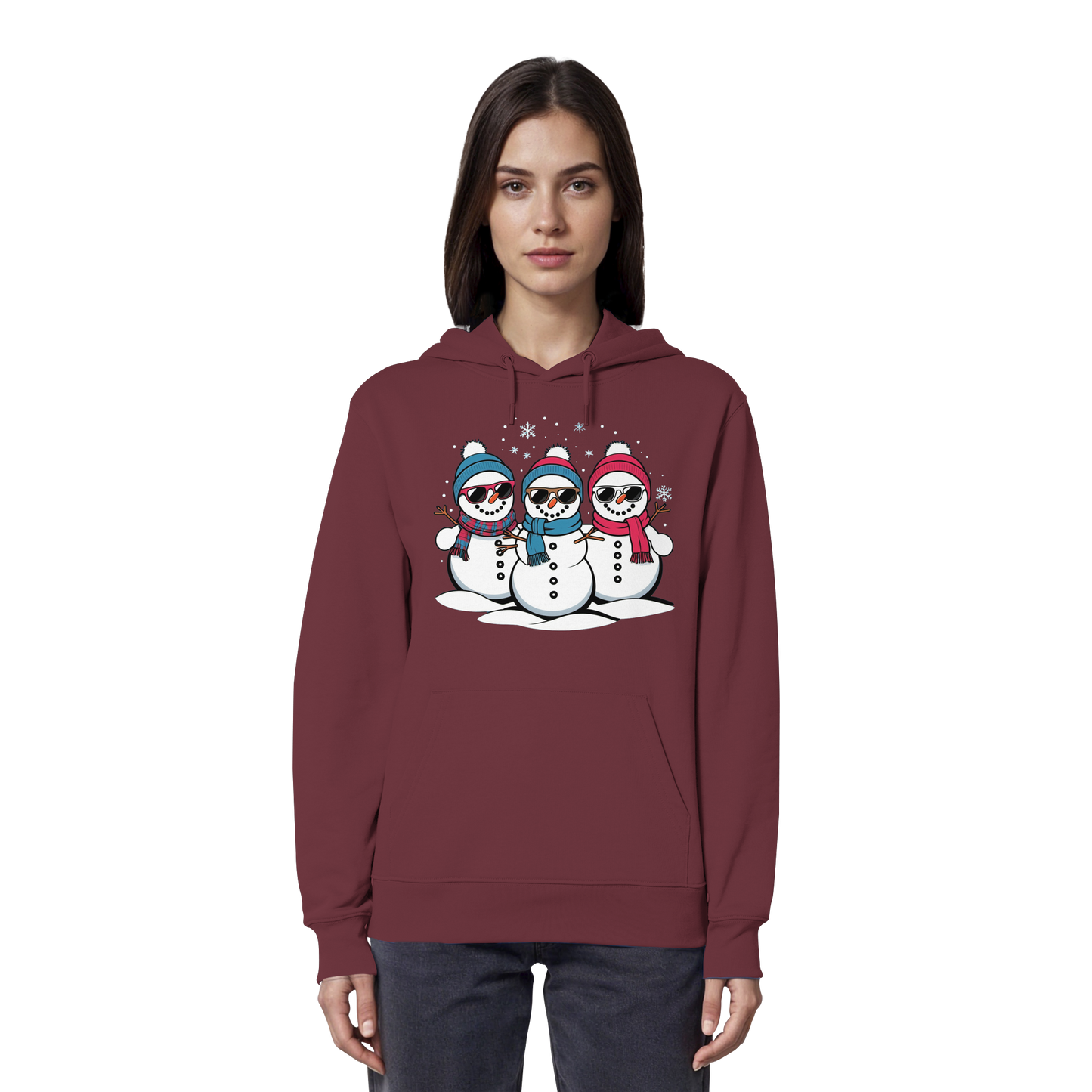 Cool Snow Squad Hoodie | Funny Snowman Christmas Hoodie | Fleece Hoodie – Premium Cotton Blend