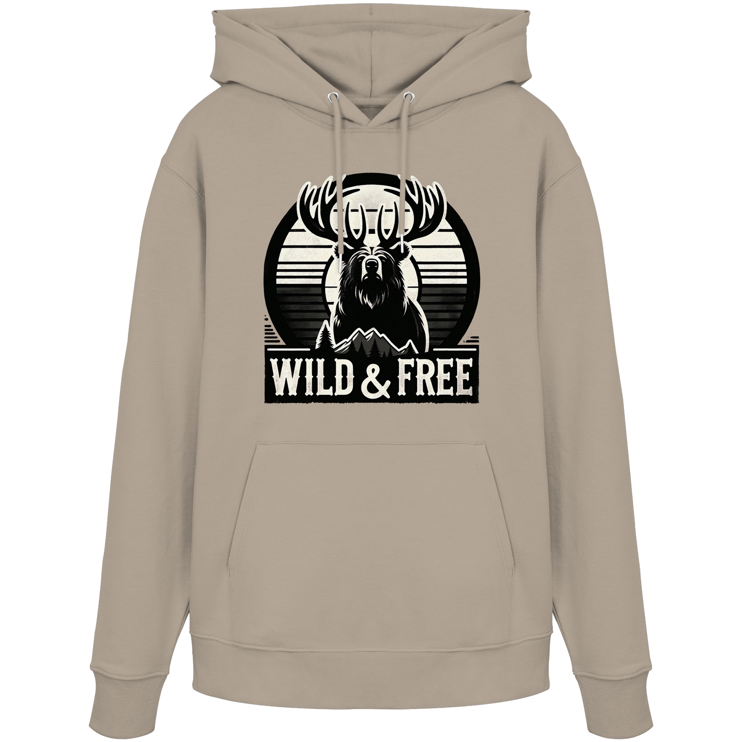 “Wild & Free” Unisex Hoodie – Casual Style for Outdoors and Everyday Wear