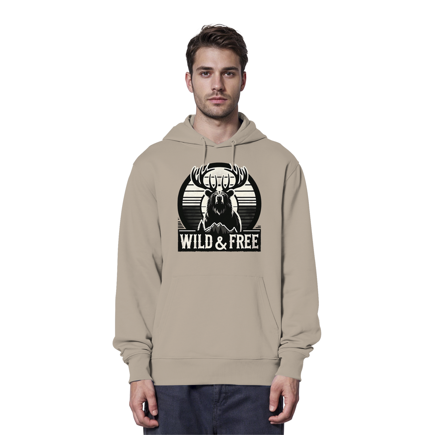 “Wild & Free” Unisex Hoodie – Casual Style for Outdoors and Everyday Wear