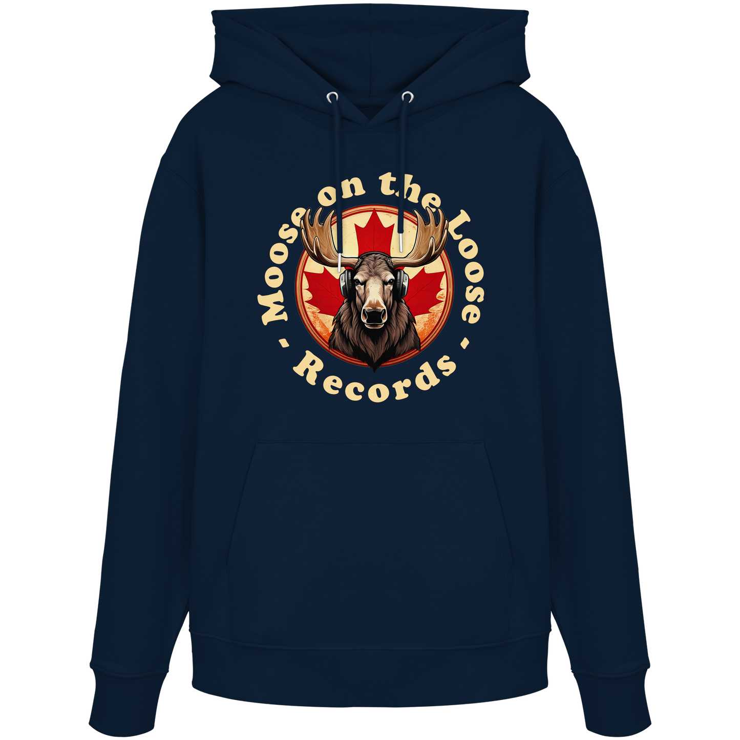 “Moose on the Loose Records” Unisex Hoodie – The Beat of Canada in Cozy Comfort