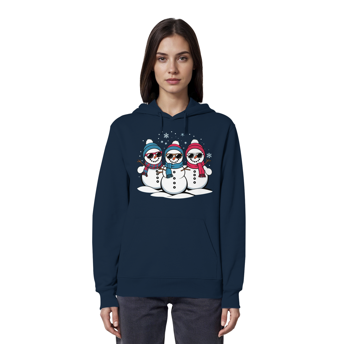 Cool Snow Squad Hoodie | Funny Snowman Christmas Hoodie | Fleece Hoodie – Premium Cotton Blend
