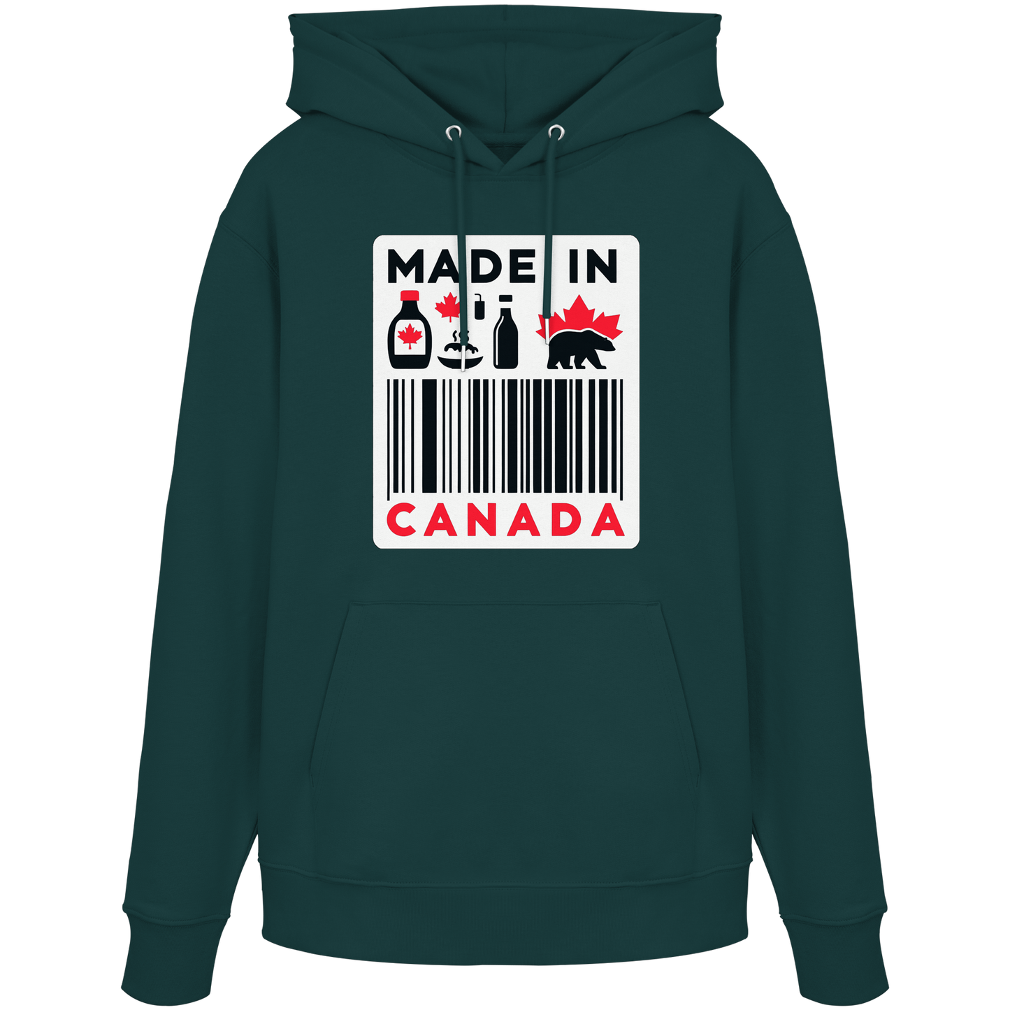 “Made in Canada” Unisex Hoodie – Minimalist, Playful and Proud
