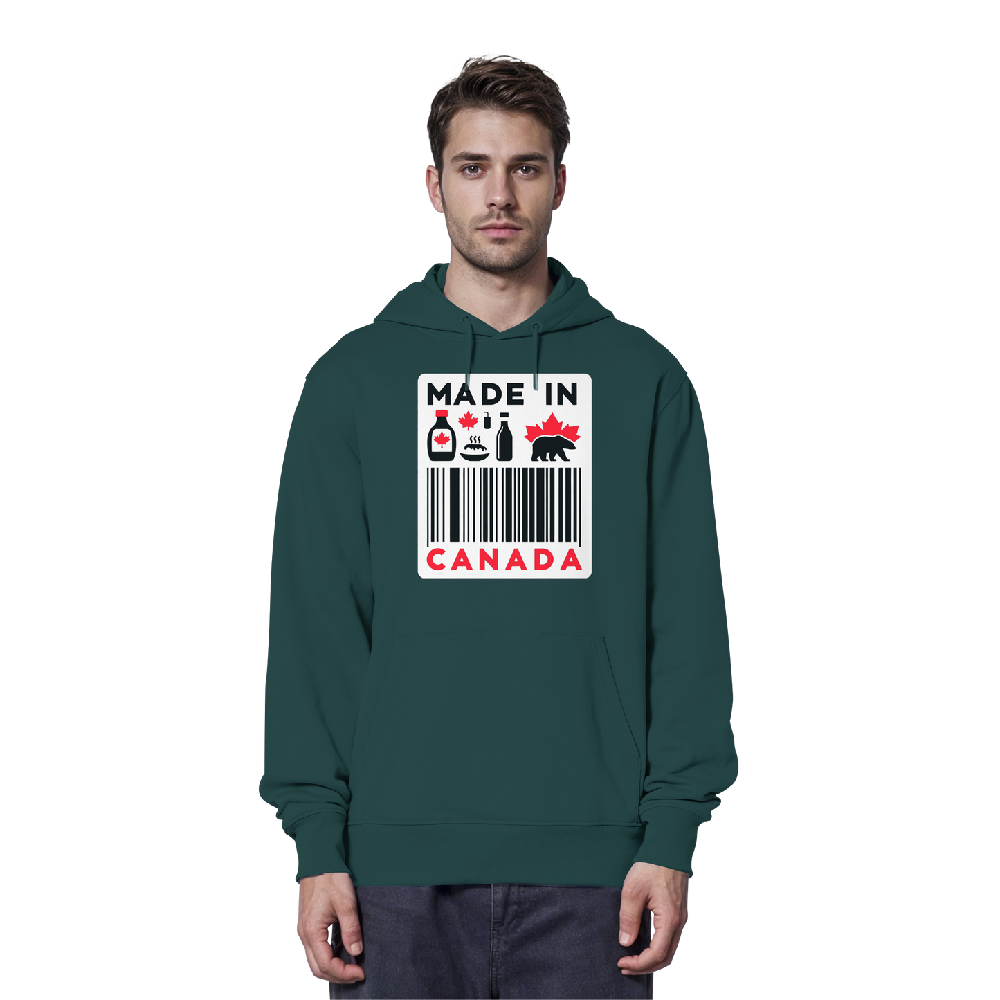 “Made in Canada” Unisex Hoodie – Minimalist, Playful and Proud