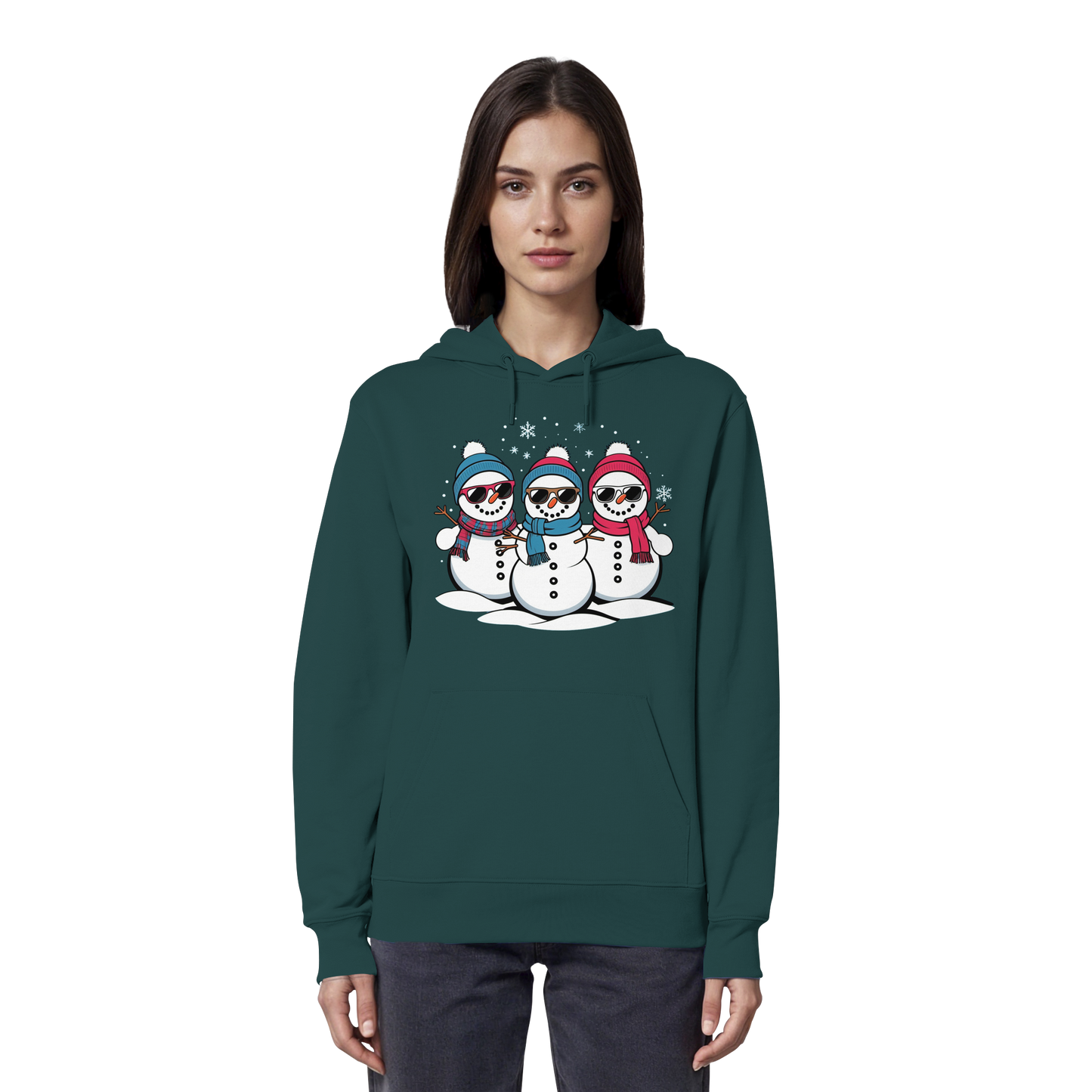 Cool Snow Squad Hoodie | Funny Snowman Christmas Hoodie | Fleece Hoodie – Premium Cotton Blend