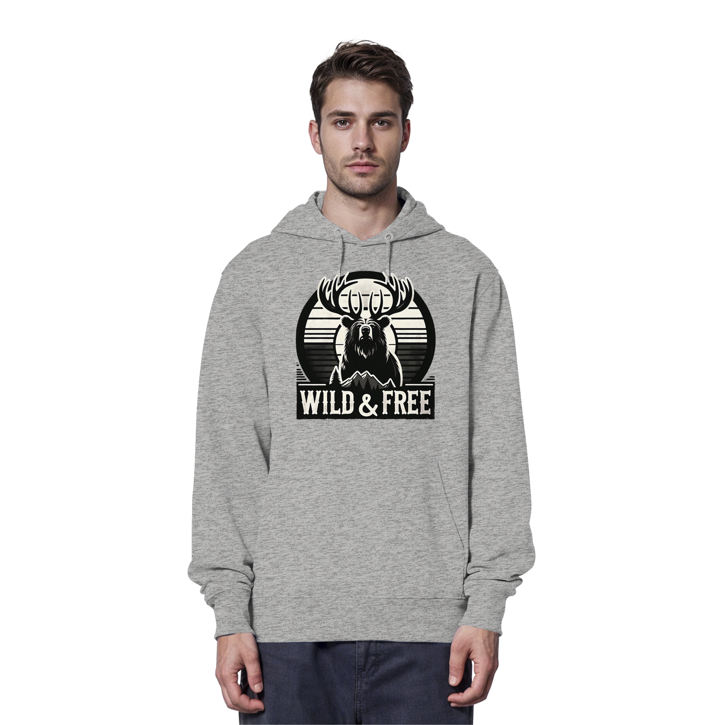 “Wild & Free” Unisex Hoodie – Casual Style for Outdoors and Everyday Wear