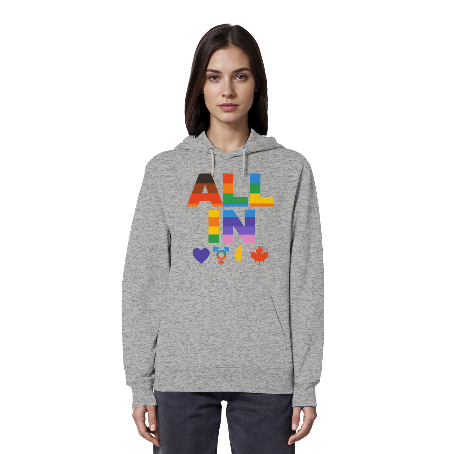 ALL IN Heart. Voice. Pride. - Warm & Cozy Pride Hoodie