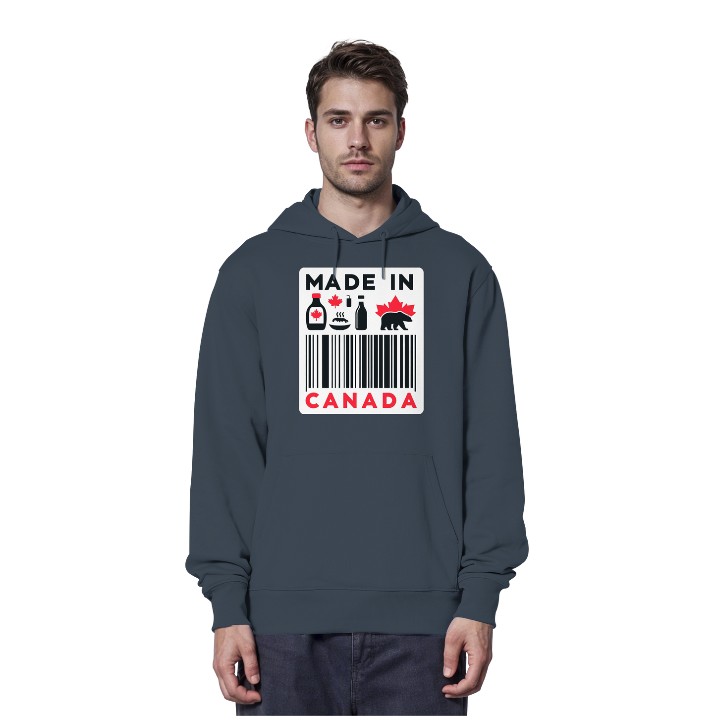 “Made in Canada” Unisex Hoodie – Minimalist, Playful and Proud
