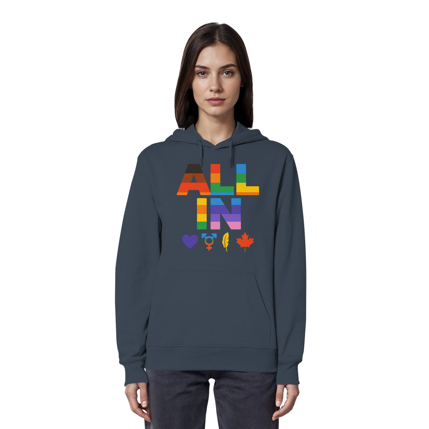 ALL IN Heart. Voice. Pride. - Warm & Cozy Pride Hoodie