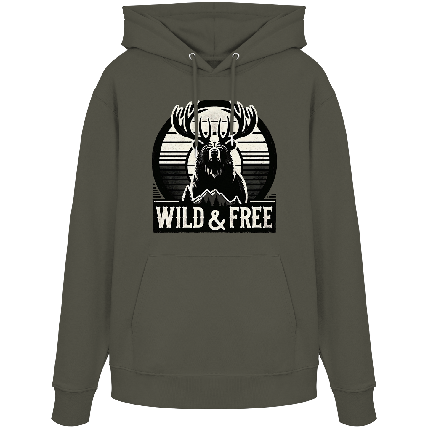 “Wild & Free” Unisex Hoodie – Casual Style for Outdoors and Everyday Wear