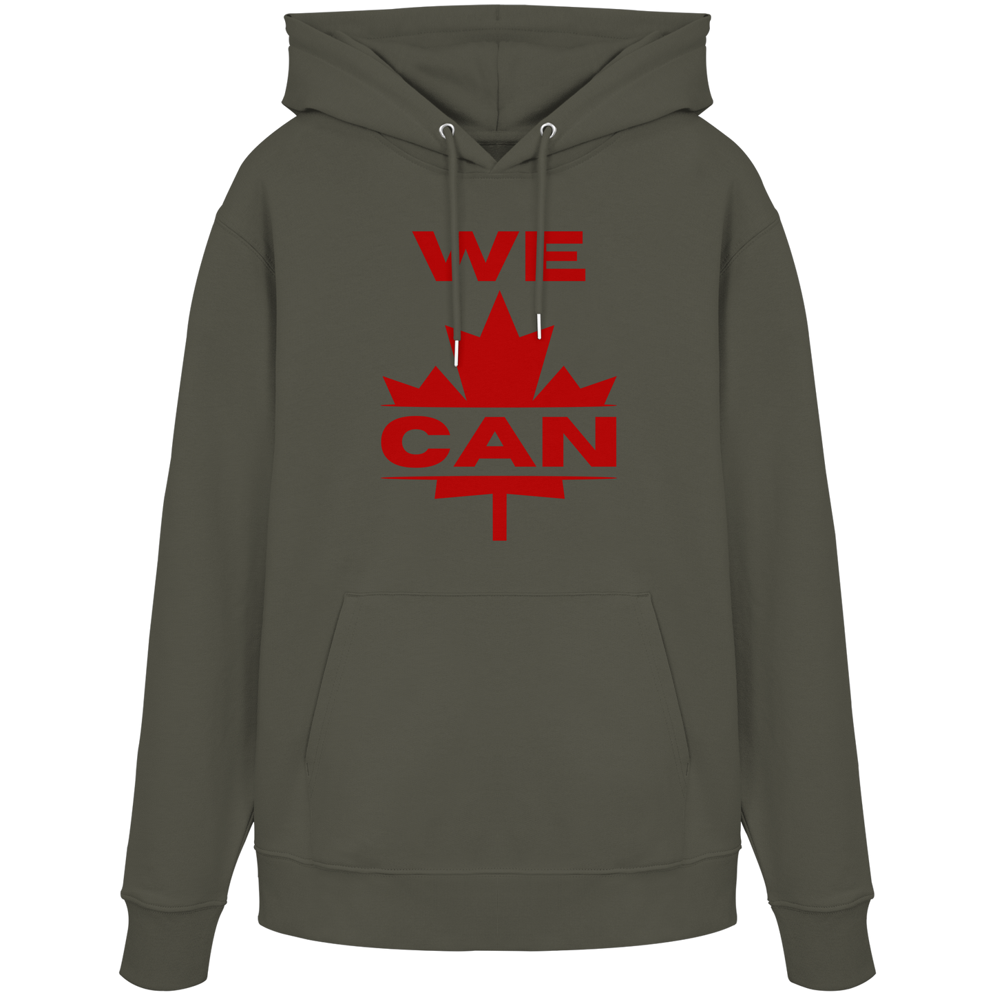 “We Can” with Maple Leaf Unisex Hoodie – Motivational Hoodie for Everyday Comfort, Canada Pride