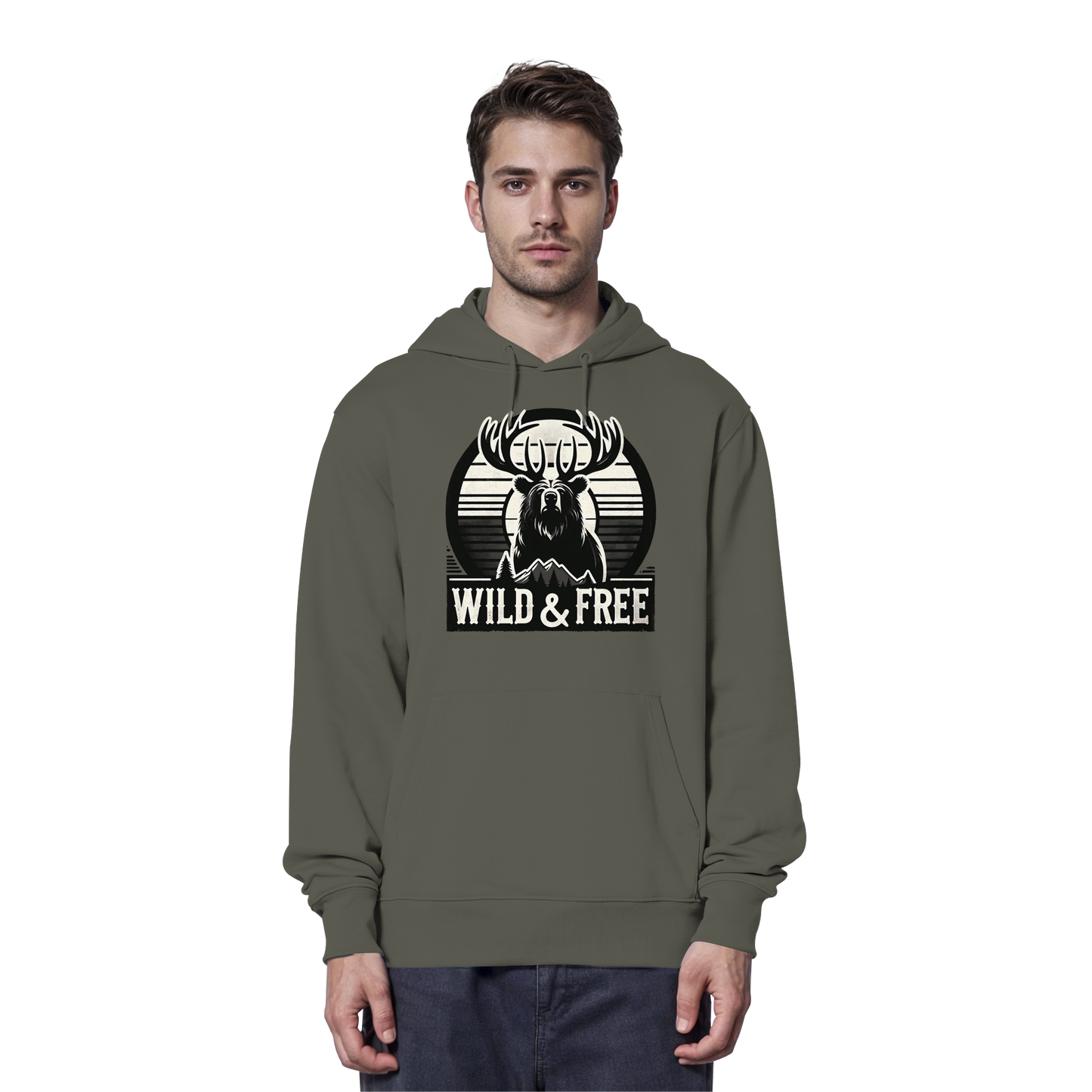 “Wild & Free” Unisex Hoodie – Casual Style for Outdoors and Everyday Wear