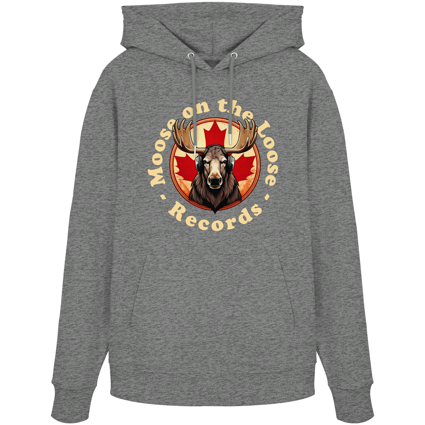 “Moose on the Loose Records” Unisex Hoodie – The Beat of Canada in Cozy Comfort