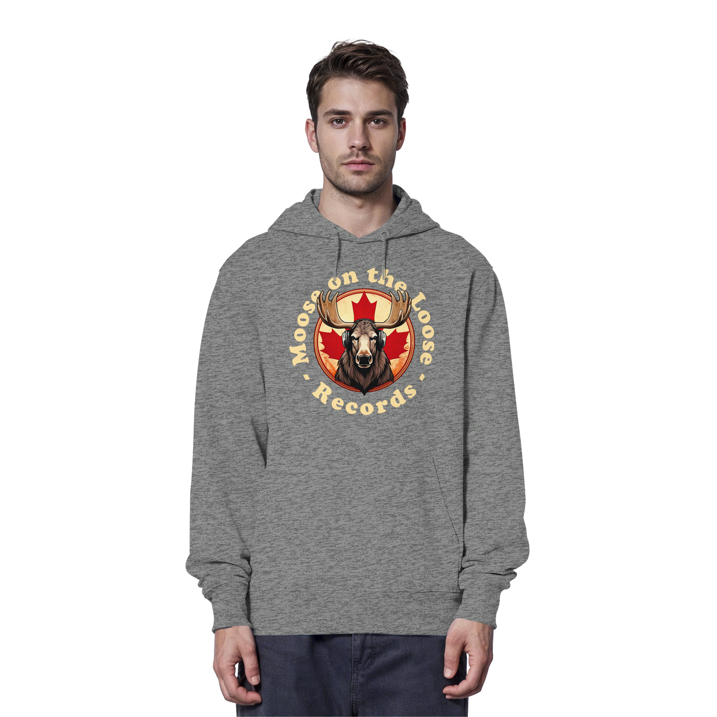 “Moose on the Loose Records” Unisex Hoodie – The Beat of Canada in Cozy Comfort