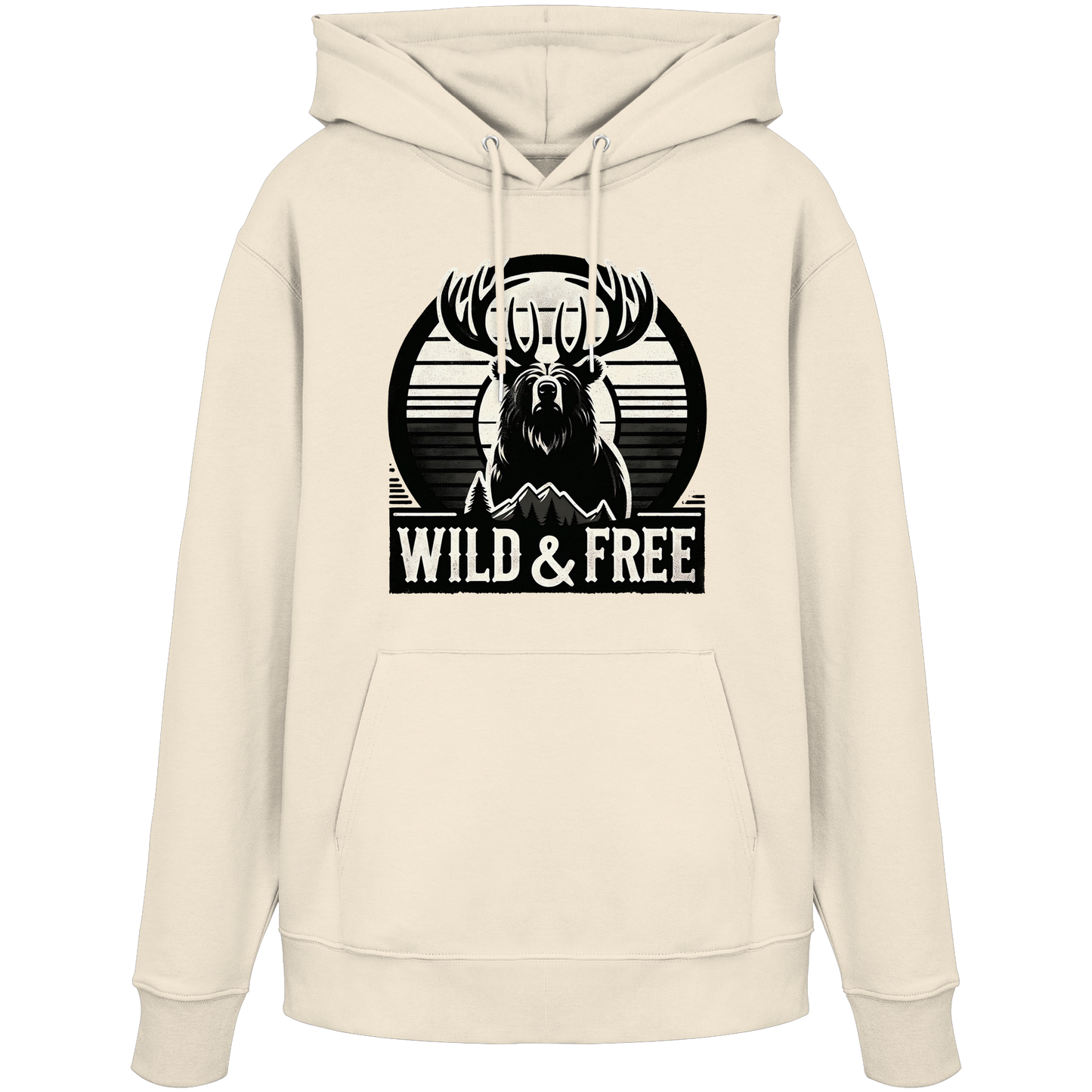 “Wild & Free” Unisex Hoodie – Casual Style for Outdoors and Everyday Wear