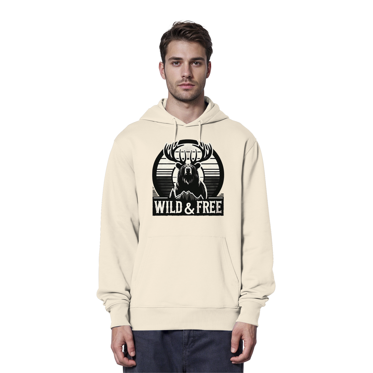 “Wild & Free” Unisex Hoodie – Casual Style for Outdoors and Everyday Wear