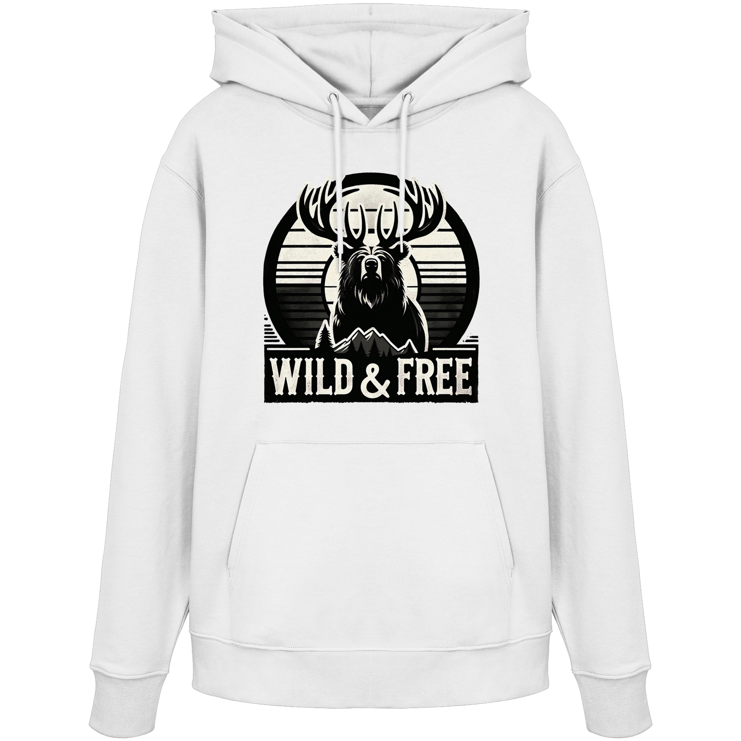 “Wild & Free” Unisex Hoodie – Casual Style for Outdoors and Everyday Wear