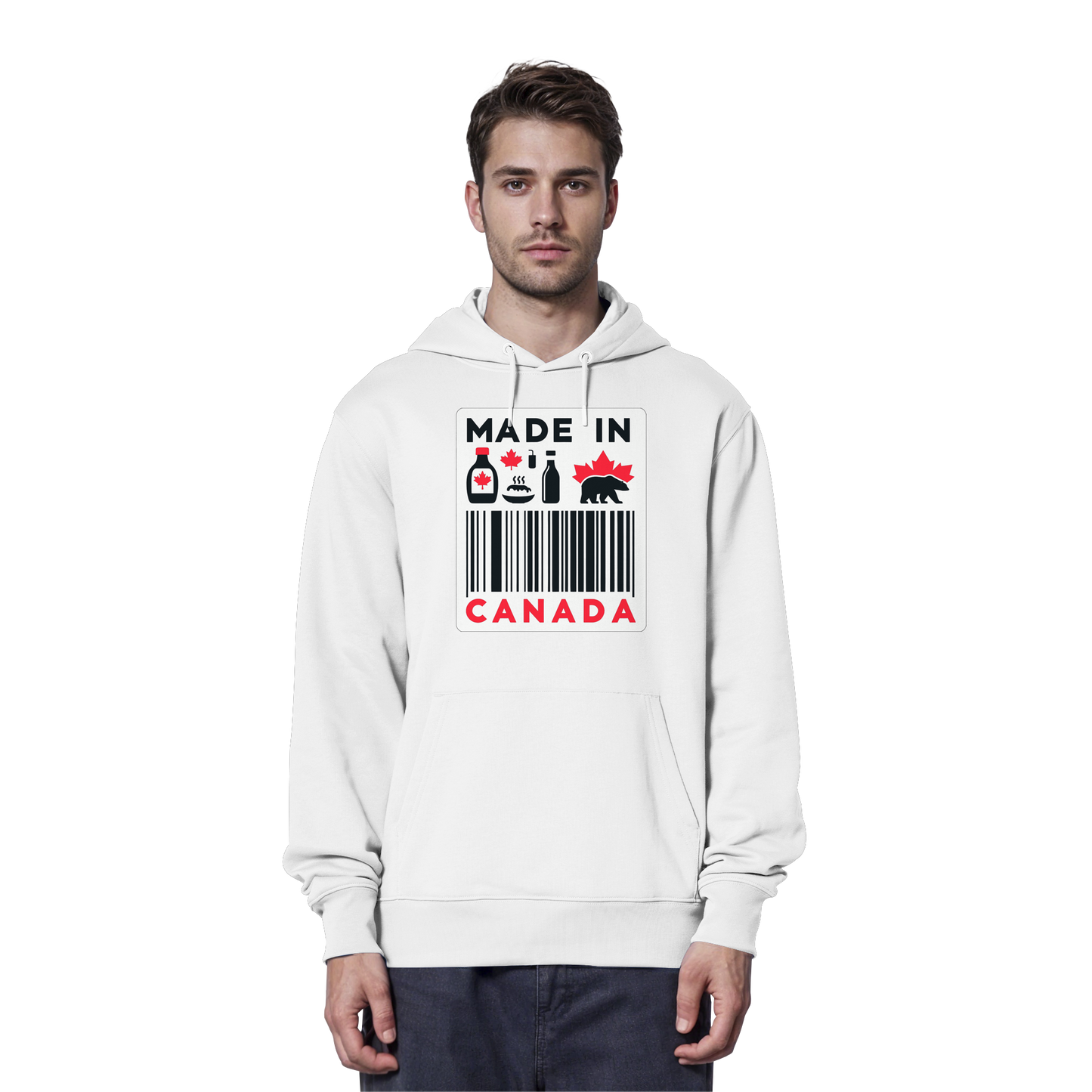 “Made in Canada” Unisex Hoodie – Minimalist, Playful and Proud