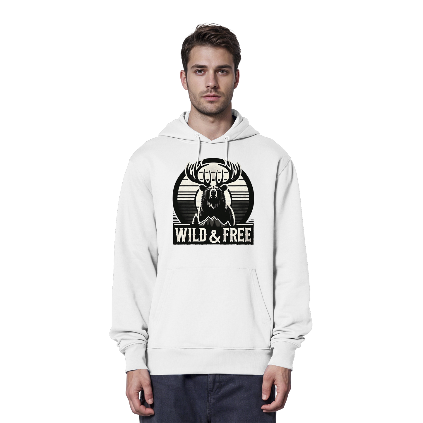 “Wild & Free” Unisex Hoodie – Casual Style for Outdoors and Everyday Wear