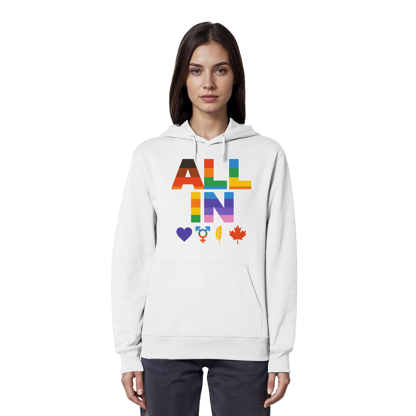 ALL IN Heart. Voice. Pride. - Warm & Cozy Pride Hoodie