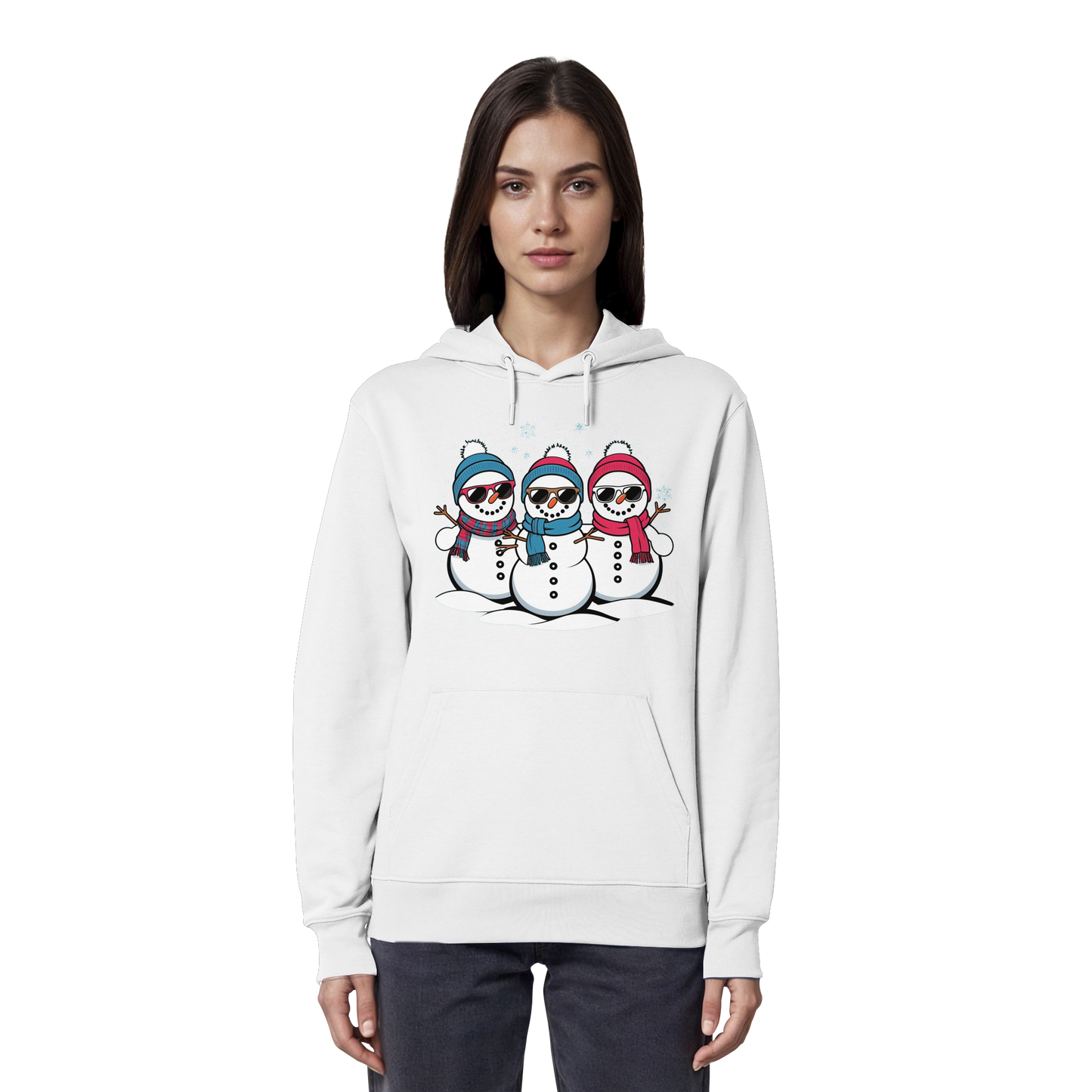 Cool Snow Squad Hoodie | Funny Snowman Christmas Hoodie | Fleece Hoodie – Premium Cotton Blend