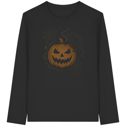 Ghostly Pumpkin – Long Sleeve Halloween Shirt | Spooky Cute Design