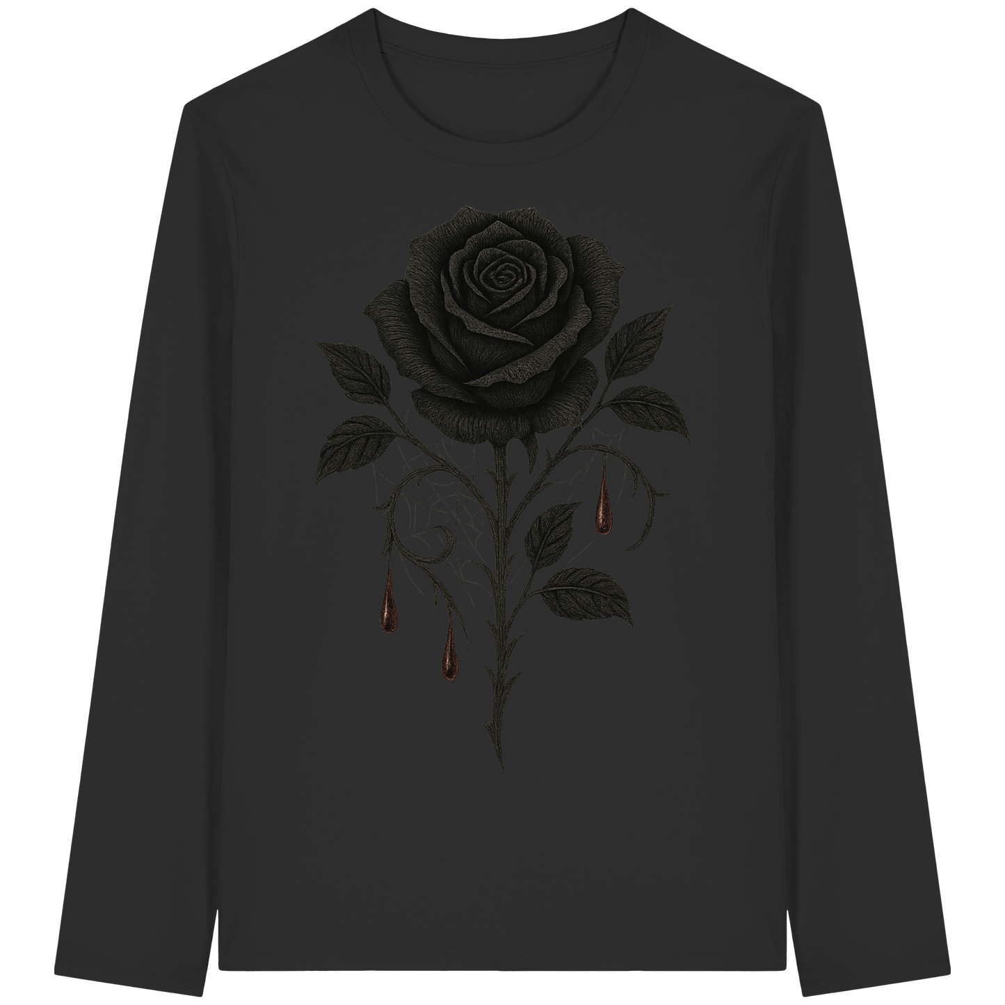 Dark Rose – Long Sleeve Shirt | Gothic Floral Halloween Design