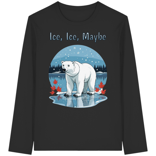 Ice Ice Maybe Long Sleeve | Polar Bear Christmas Shirt | Premium Cotton Top