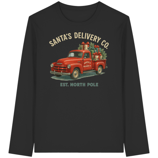 Santa’s Delivery Truck Long Sleeve | Vintage Christmas Shirt | Premium Cotton Top
