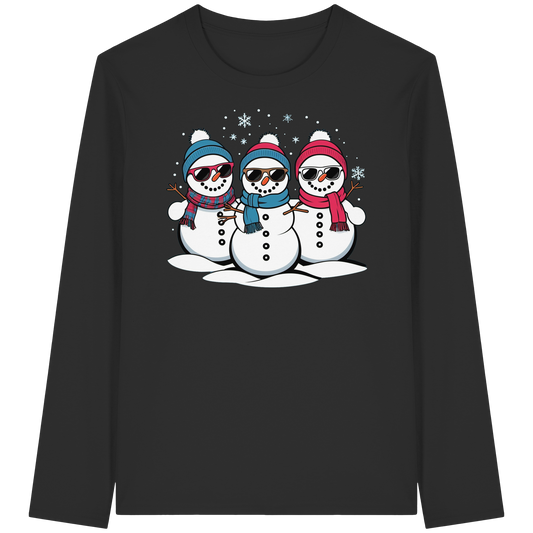 Cool Snow Squad Long Sleeve | Snowman Holiday Shirt | Premium Cotton Tee