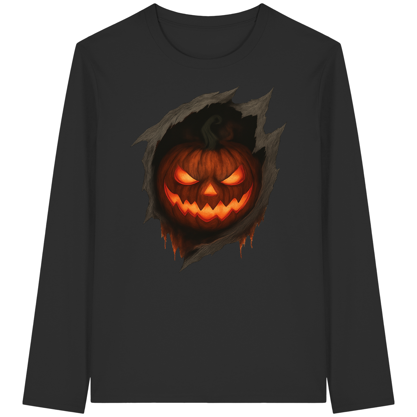 Pumpkin Core – Long Sleeve Halloween Shirt | Creepy Pumpkin Glow