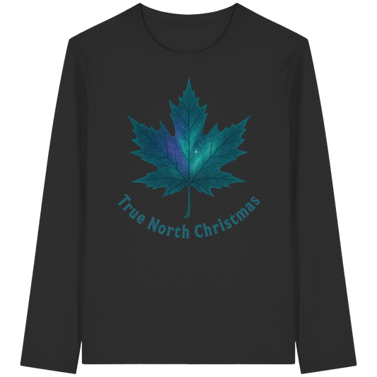 True North Christmas Long Sleeve | Maple Leaf Holiday Shirt | Premium Cotton Tee