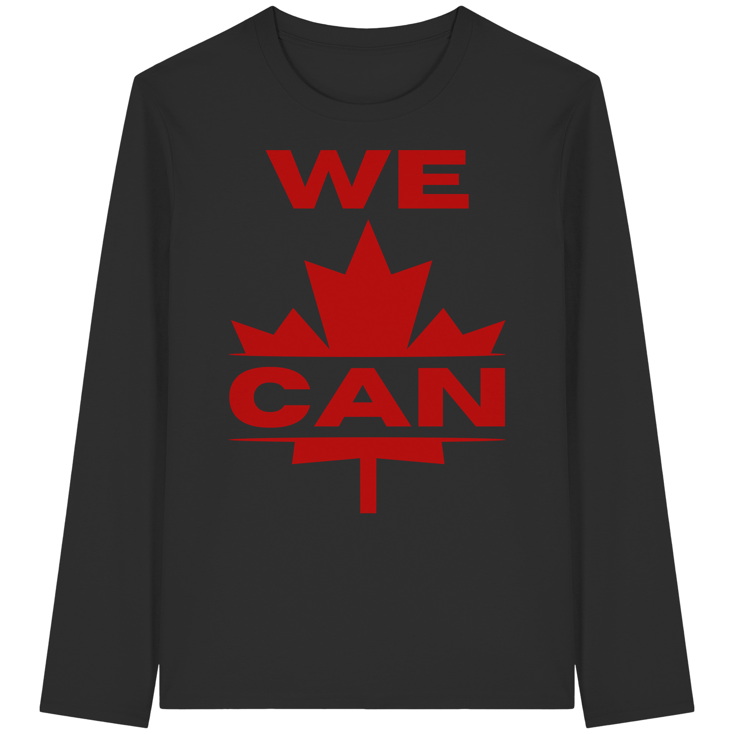 “WE CAN” with Maple Leaf Unisex Long Sleeve Tee – Perfect for Casual Days
