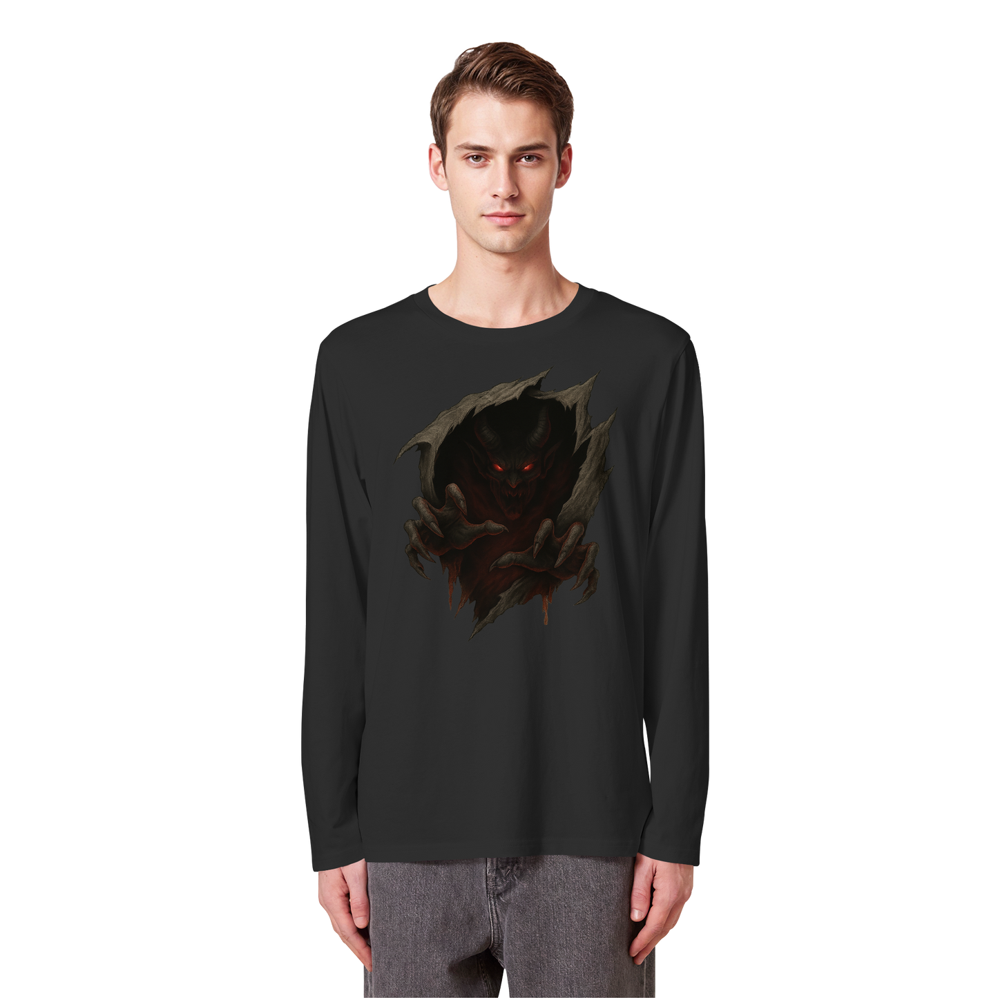 Demon Within – Long Sleeve Halloween Shirt | Horror Demon Art