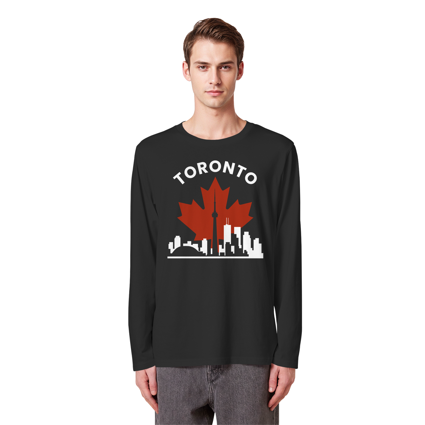 Toronto Leafline Long Sleeve Tee for Chilly City Days