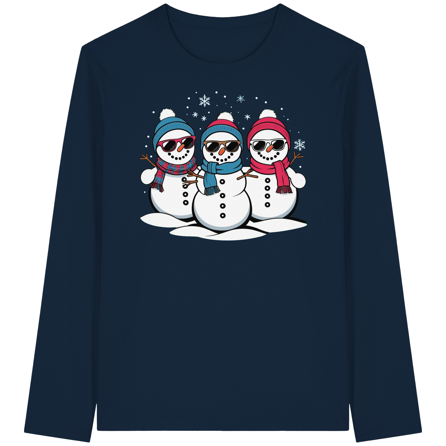 Cool Snow Squad Long Sleeve | Snowman Holiday Shirt | Premium Cotton Tee