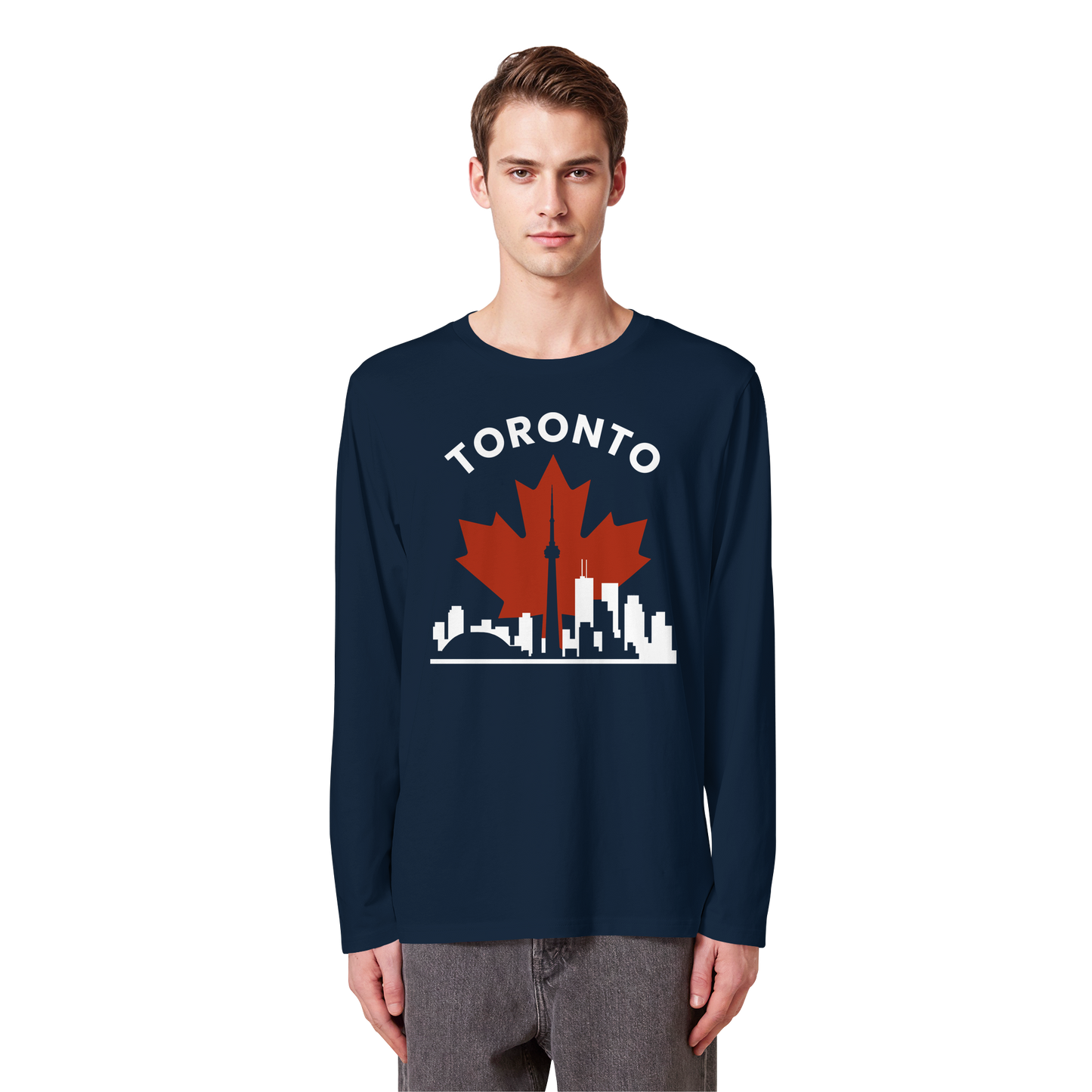 Toronto Leafline Long Sleeve Tee for Chilly City Days