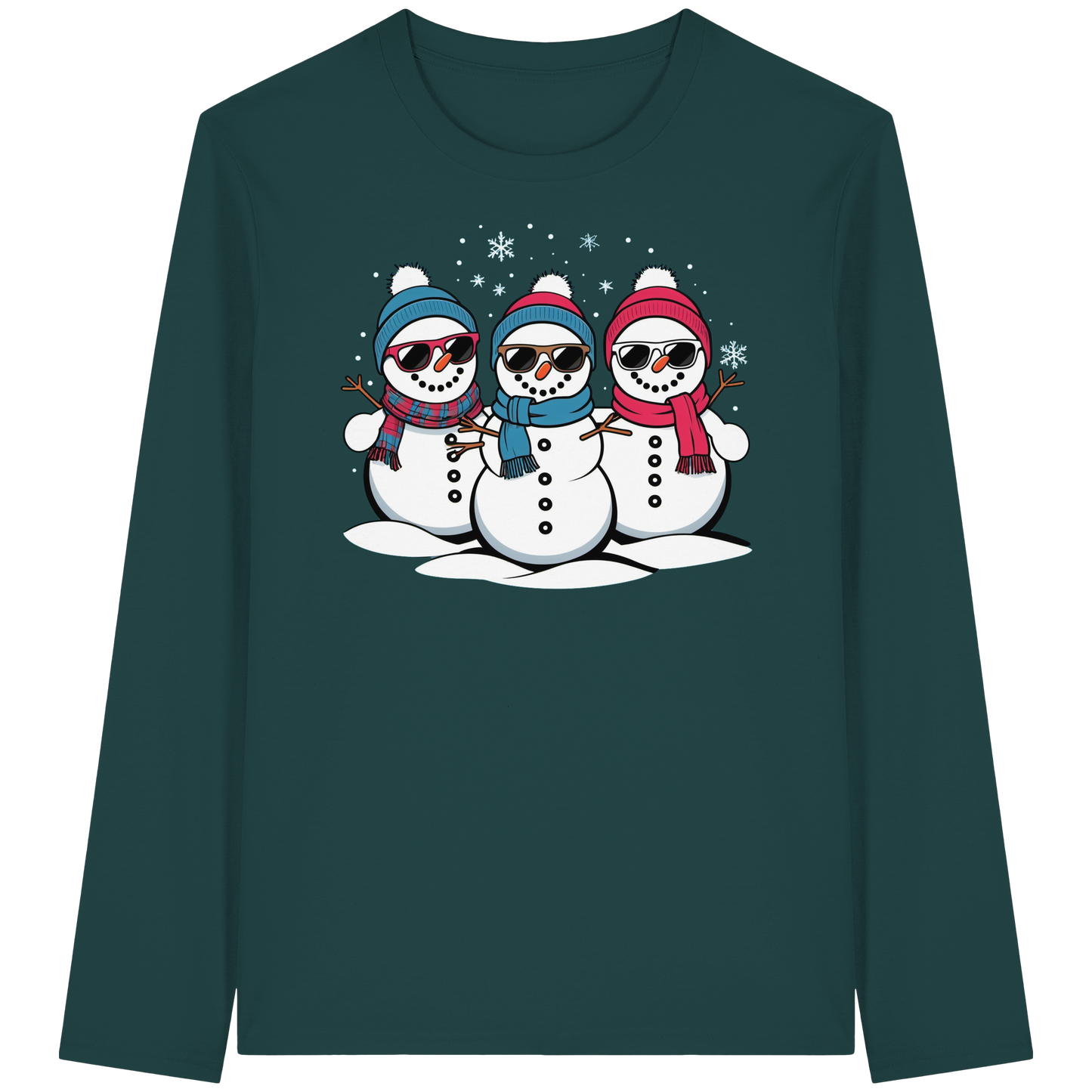 Cool Snow Squad Long Sleeve | Snowman Holiday Shirt | Premium Cotton Tee