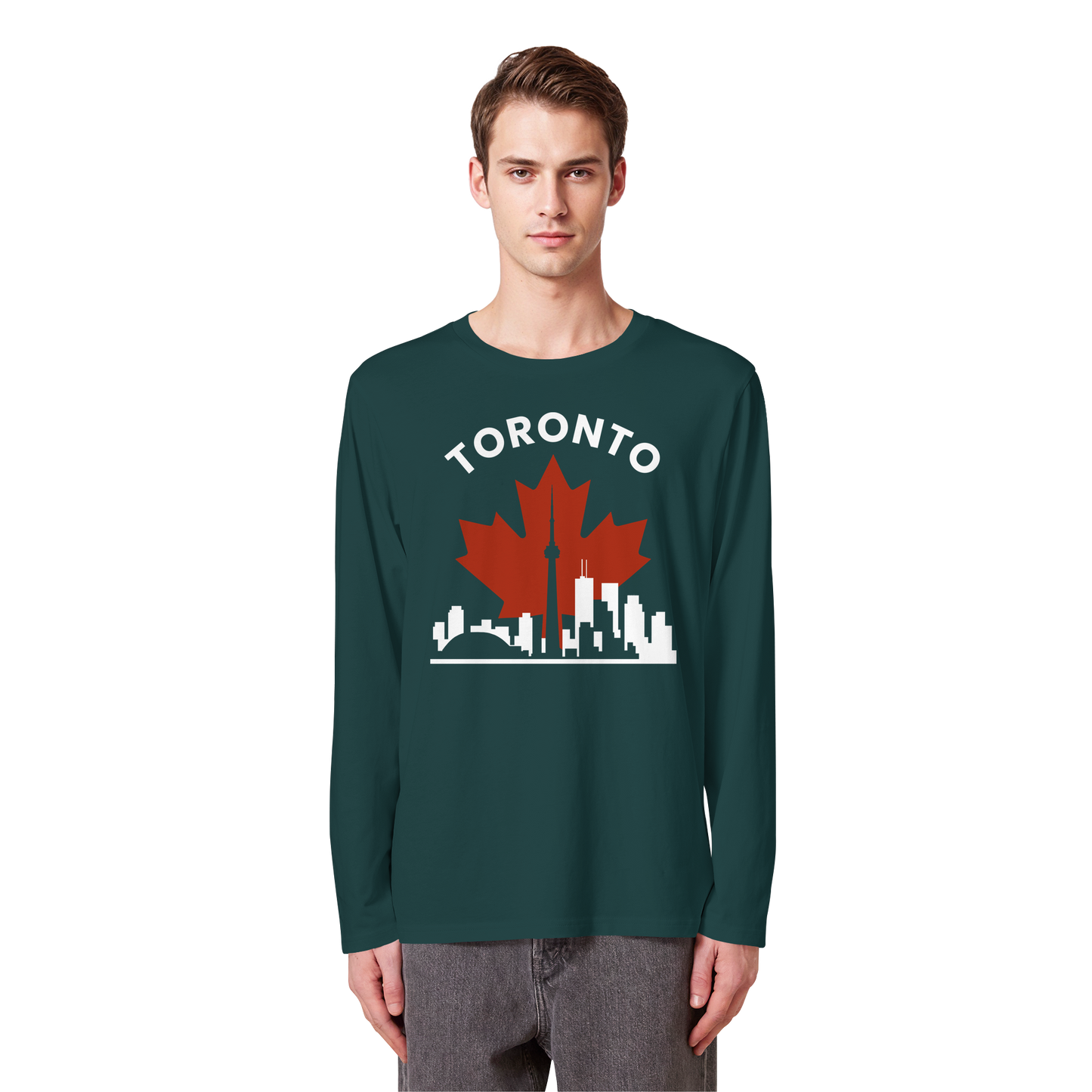 Toronto Leafline Long Sleeve Tee for Chilly City Days