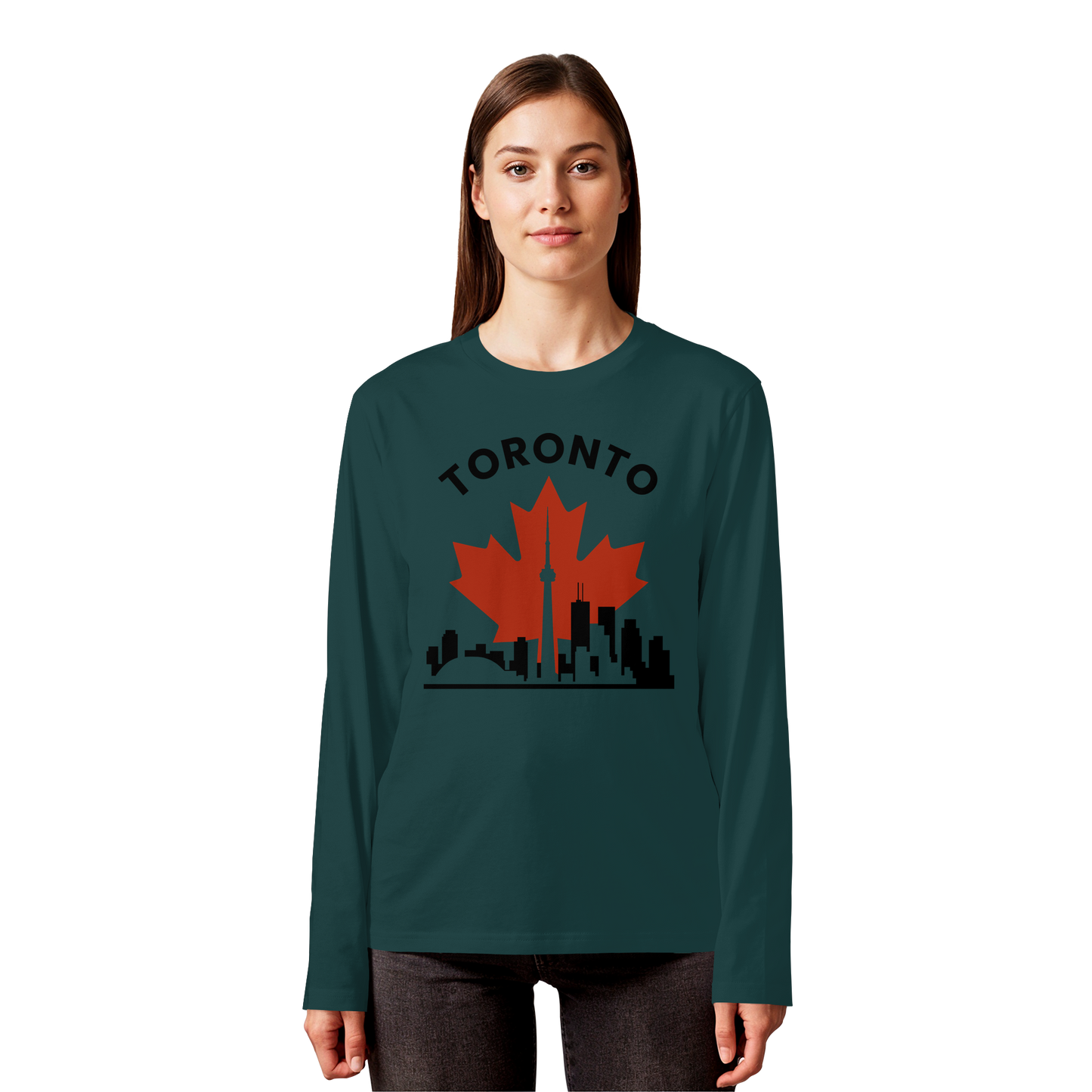 Toronto Leafline Long Sleeve Tee for Chilly City Days
