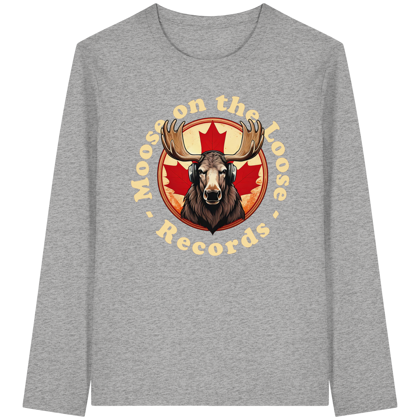 “Moose on the Loose Records” Long Sleeve Tee – Classic Style with a Canadian Rhythm