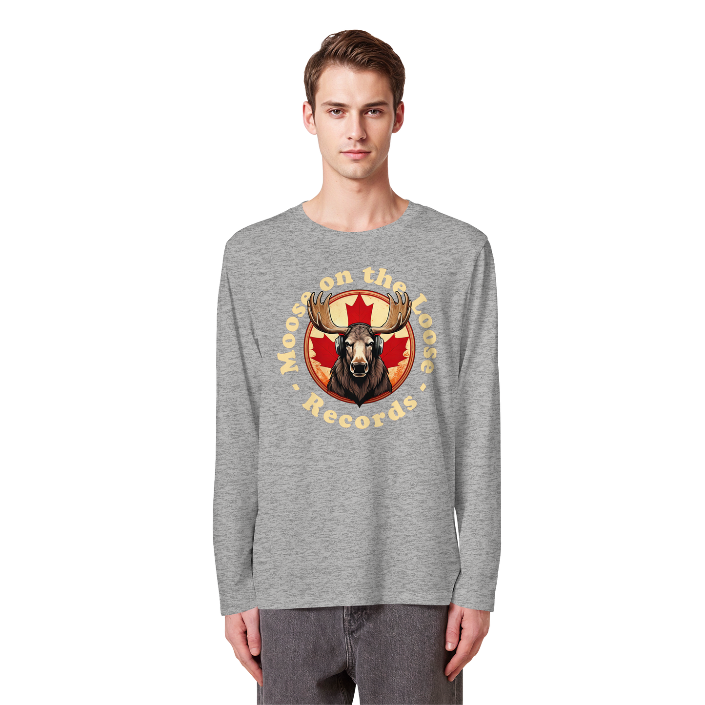 “Moose on the Loose Records” Long Sleeve Tee – Classic Style with a Canadian Rhythm