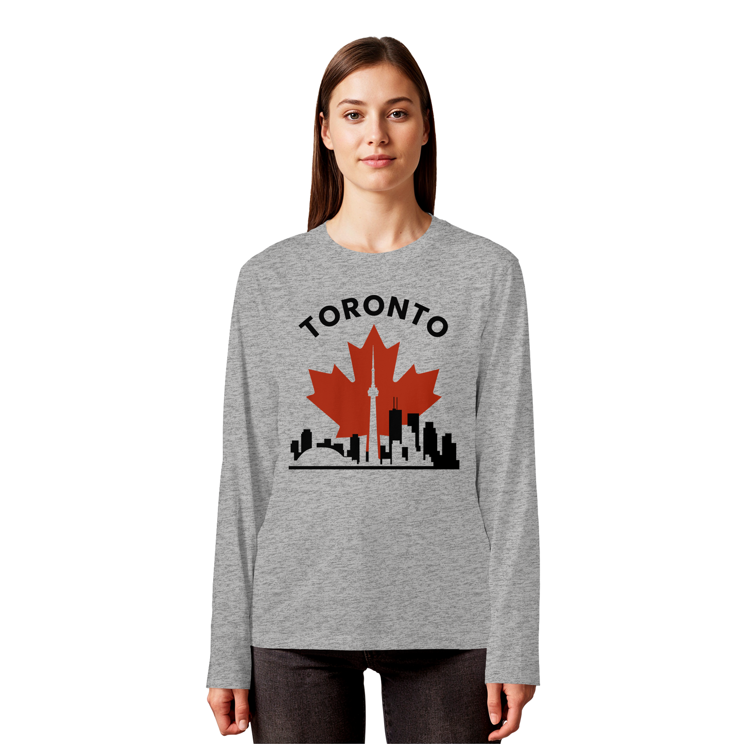 Toronto Leafline Long Sleeve Tee for Chilly City Days