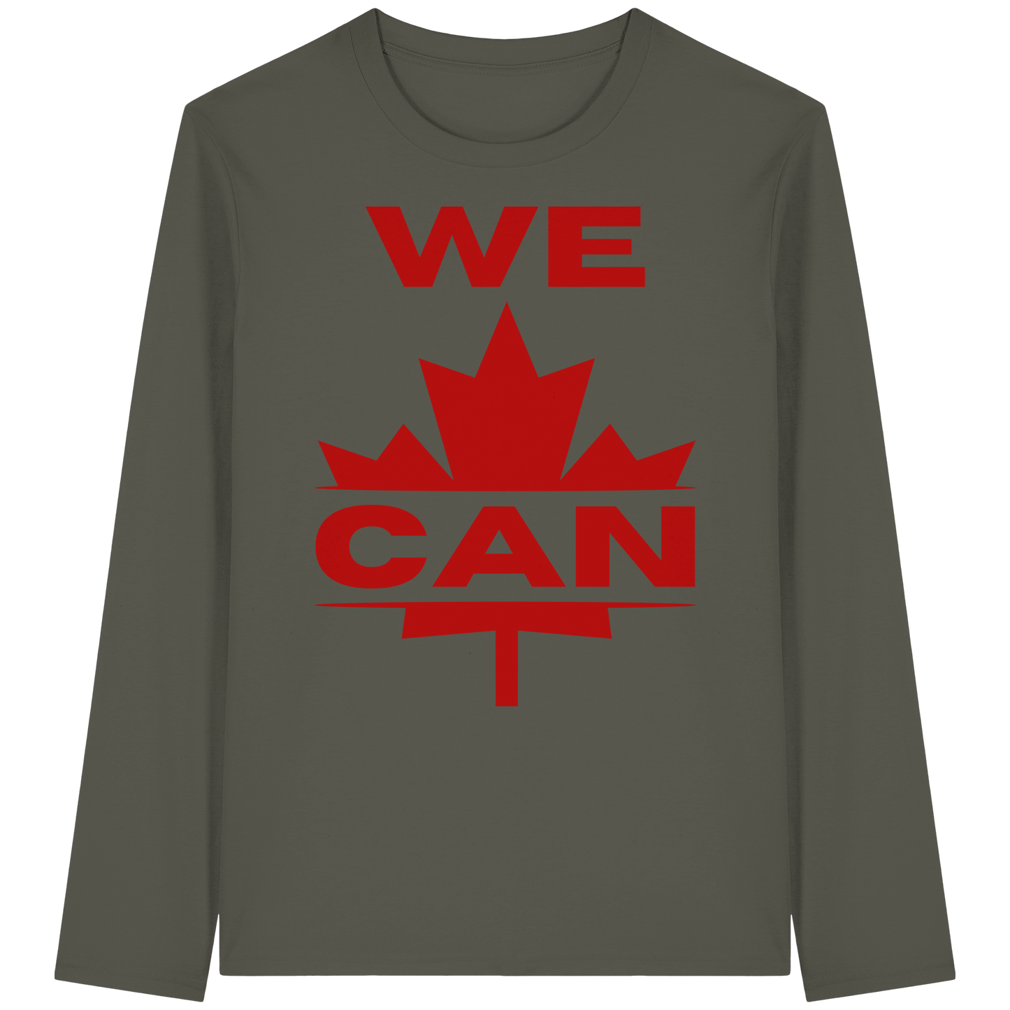 “WE CAN” with Maple Leaf Unisex Long Sleeve Tee – Perfect for Casual Days