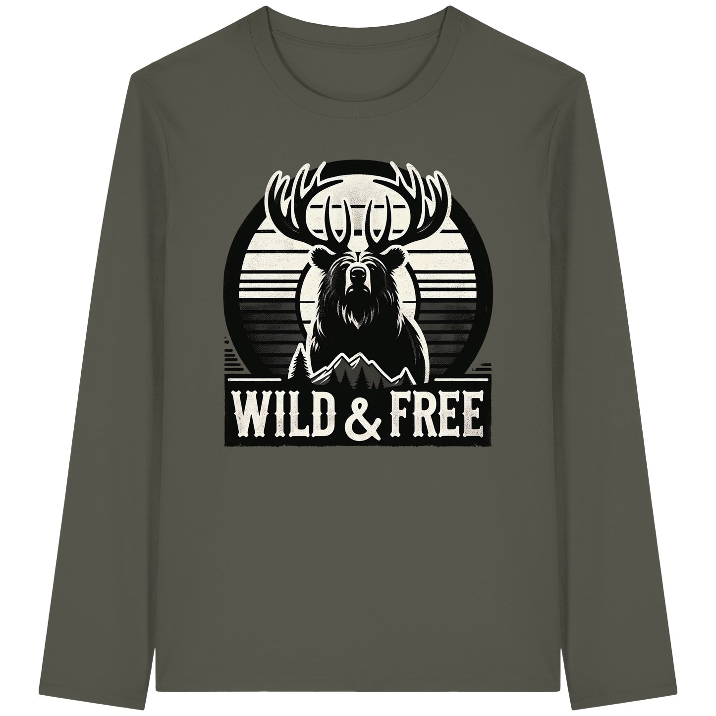 “Wild & Free” Unisex Long Sleeve Tee – Perfect for Camping and Outdoor Adventures