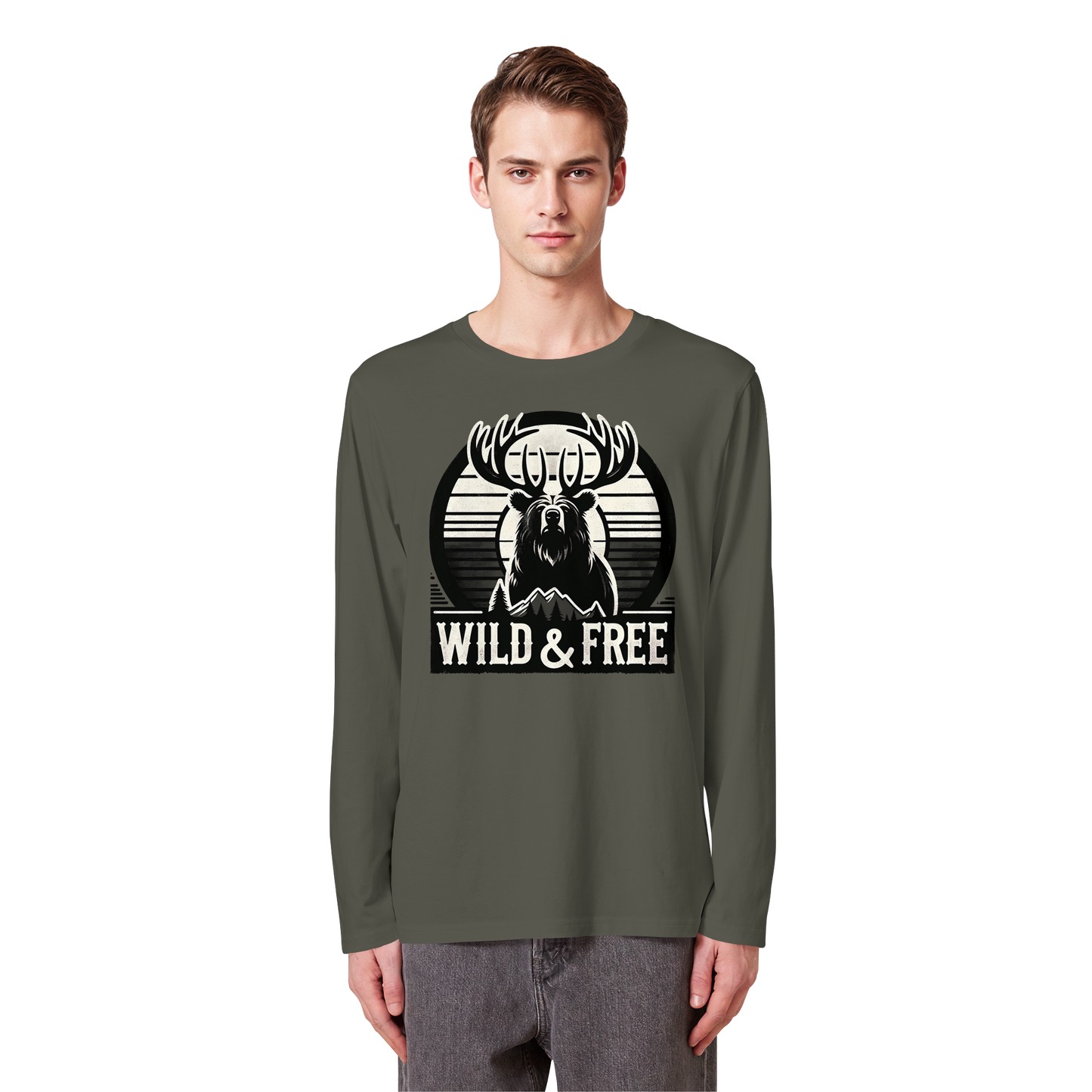 “Wild & Free” Unisex Long Sleeve Tee – Perfect for Camping and Outdoor Adventures