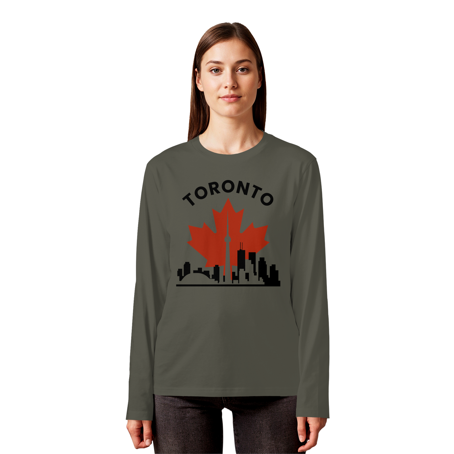 Toronto Leafline Long Sleeve Tee for Chilly City Days