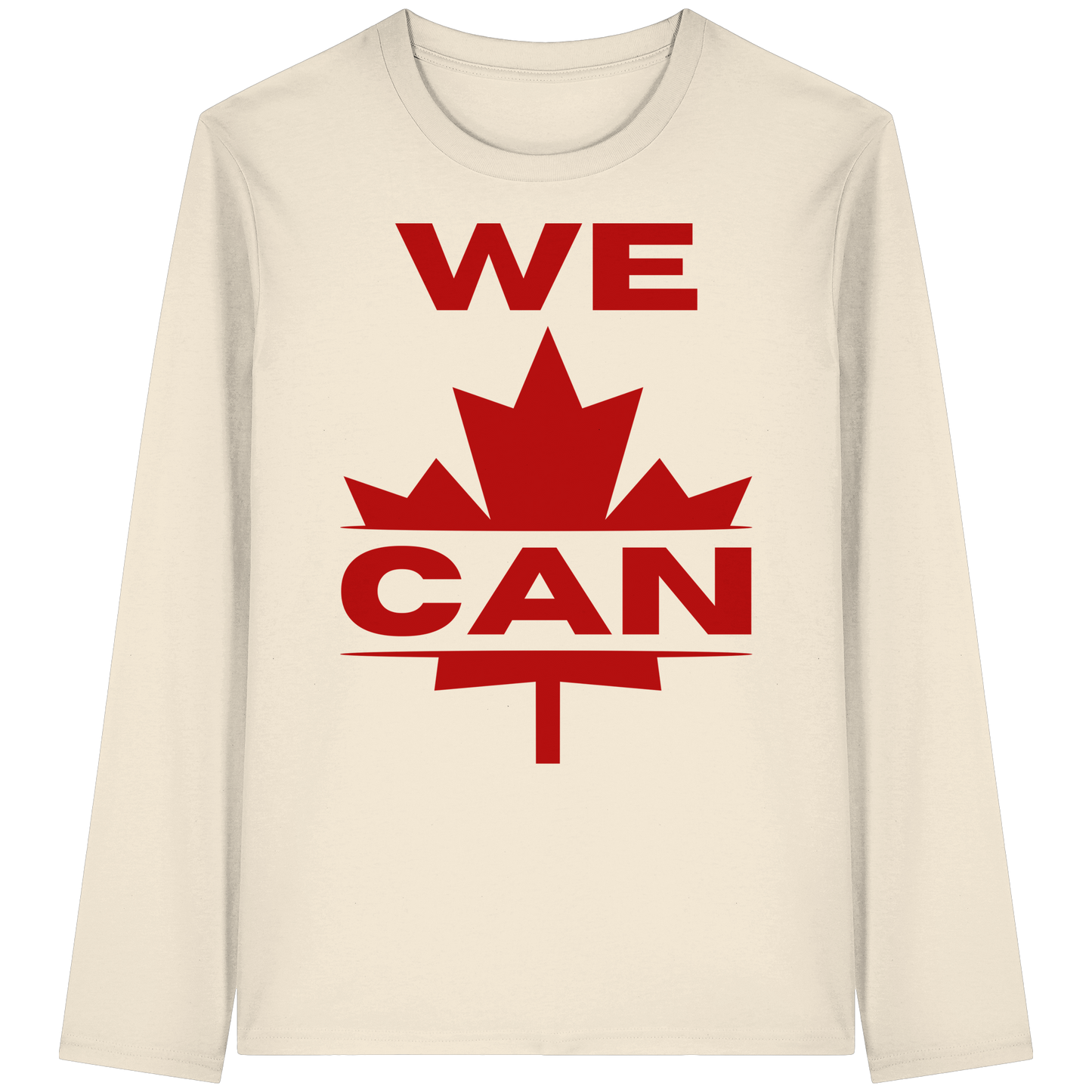 “WE CAN” with Maple Leaf Unisex Long Sleeve Tee – Perfect for Casual Days